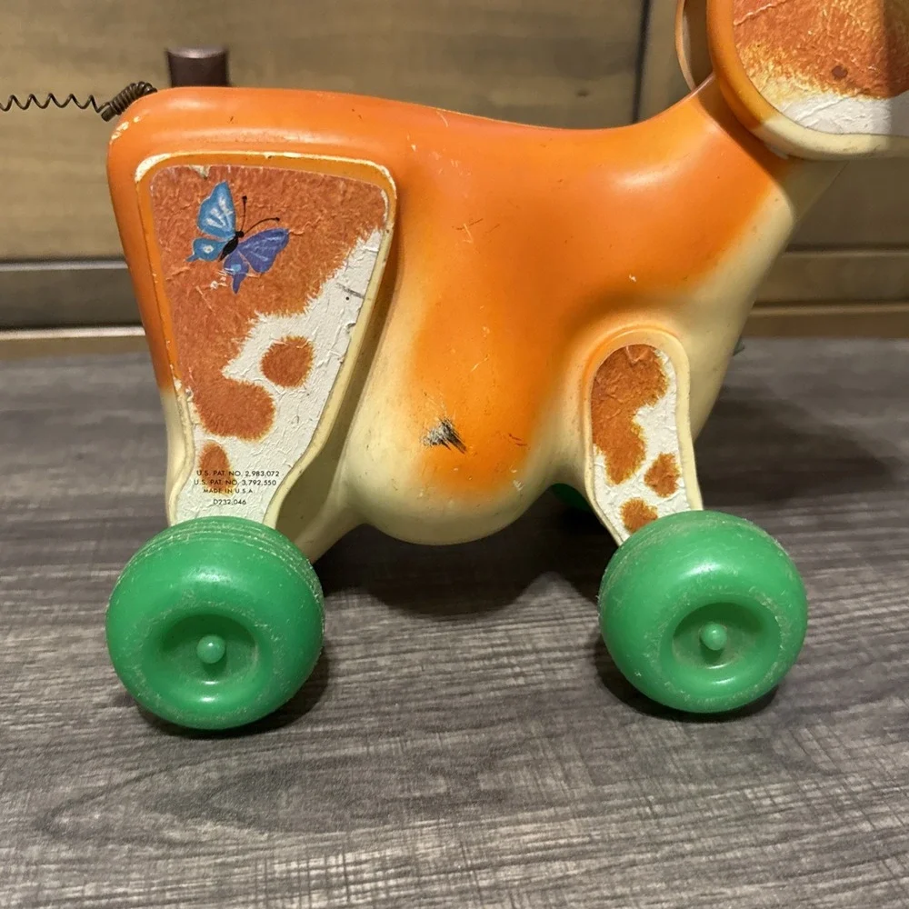 1972 Fisher-Price #132 Molly Moo Cow pull toy